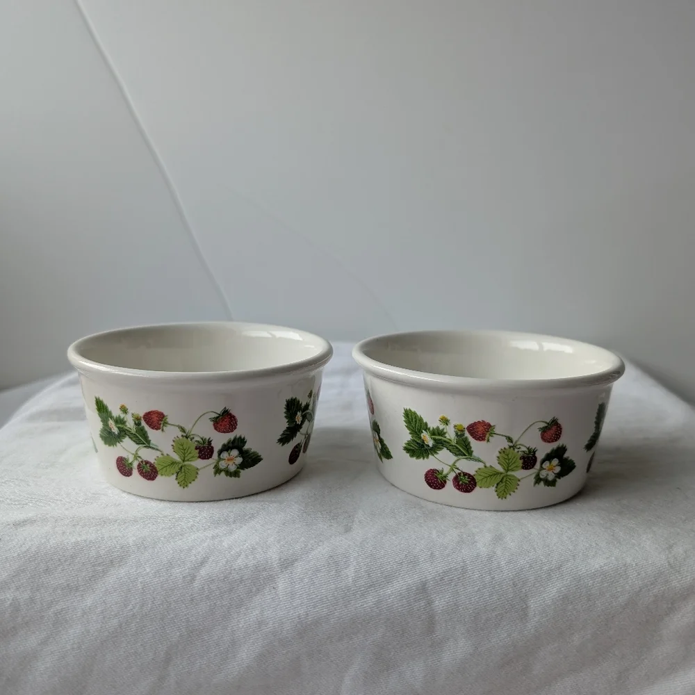 Vintage Portmeirion Summer Strawberries Ramekins Discontinued - 4